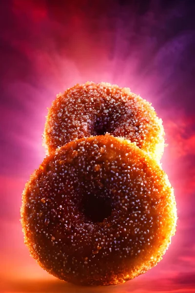 Donut Chocolate Glaze Plate — Stock Photo, Image