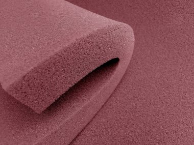 folds of thick brown sponge foam. coarse-textured absorbent material clipart