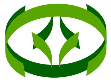 Beyaz arkaplan ile izole edilmiş iki eğri çizgi