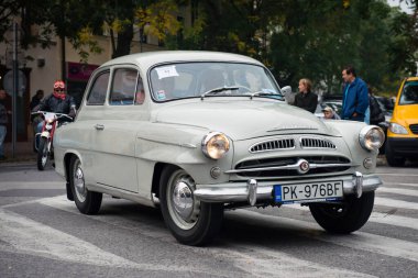 PEZINOK, SLOVAKIA - OCTOBER 4: Participants of veteran meeting: Last Refueling drive their vehicles through the streets of Pezinok on October 4, 2014