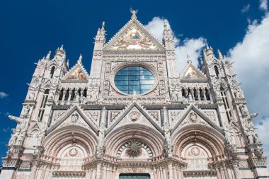Facade of Siena Cathedral (Duomo di Siena), Italy - UNESCO World Heritage site