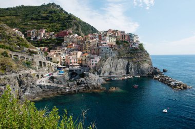 Manarola, Cinque Terre Milli Parkı, Liguria, İtalya 