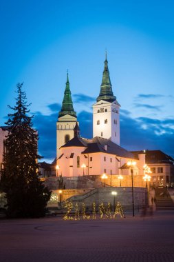 Cathedral of Holy Trinity on Andrej Hlinka square in Zilina, Slovakia clipart