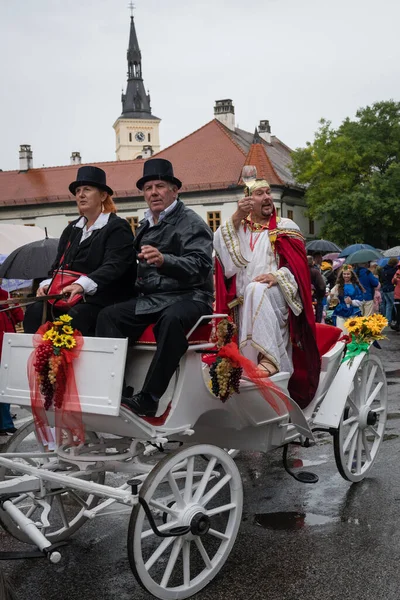 Pezinok Slowakije Sep 2023 Allegorische Processie Als Onderdeel Van Traditionele — Stockfoto