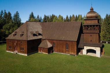 Svaty Kriz 'in Tahta Sanatsal Evanjelik Kilisesi Orta Avrupa, Slovakya' daki en büyük ahşap binalardan biridir.