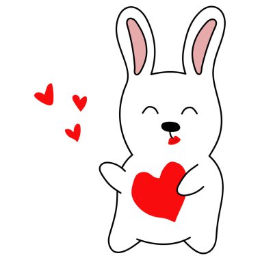 2023 sembollü çizgi film kartı kutlama tasarımı için. Tatlı bir Paskalya karikatürü çizimi. Vektör illüstrasyonu.