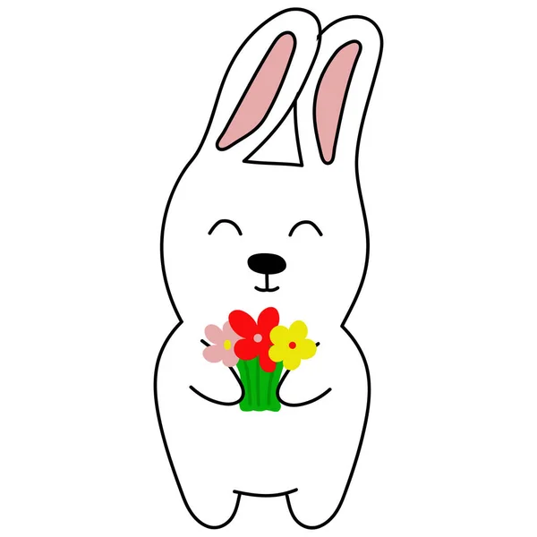 Cartoon Card 2023 Symbol Year Hare Celebration Design Cute Cartoon — Stock Vector