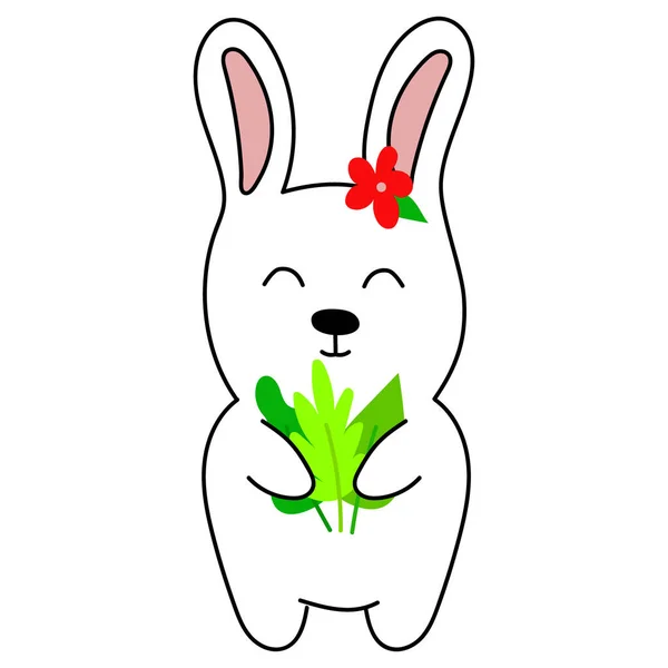 2023 sembollü çizgi film kartı kutlama tasarımı için. Tatlı bir Paskalya karikatürü çizimi. Vektör illüstrasyonu.