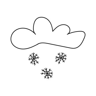 Beyaz arka planda bulut ve şimşek simgeleri. Bulutlu vektör logosu. Doğrusal logo. Vektör illüstrasyonu