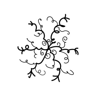 Kar Tanesi simgesi ya da logo izole edilmiş işaret sembolü çizimi. Vektör illüstrasyonu