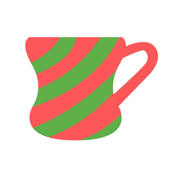 Becher Mit Weihnachtsdekor Vorhanden Tasse — Stockvektor