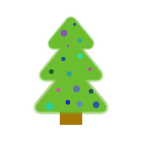 Árvore Natal Com Brinquedos Ilustração — Vetor de Stock