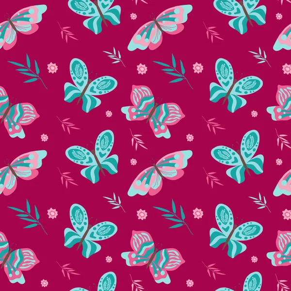 Διάνυσμα Μοτίβο Χαριτωμένες Πεταλούδες Και Σκώρους Πεταλούδες Χωρίς Ραφή Ιδανικό — Διανυσματικό Αρχείο