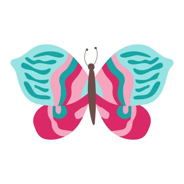Pillangó Színes Pillangó Elszigetelt Gyönyörű Pillangó Illusztráció Vektorillusztráció — Stock Vector