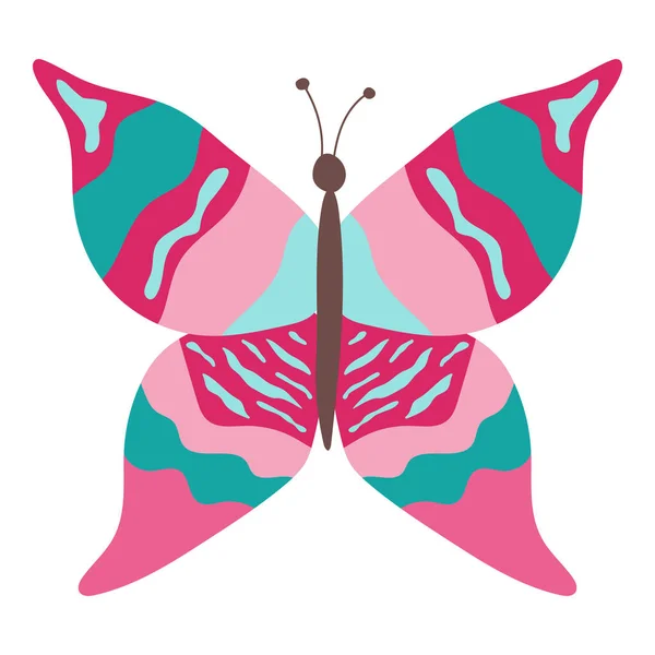 Motyl Kolorowy Motyl Odizolowany Piękny Motyl Ilustracja Ilustracja Wektora — Wektor stockowy
