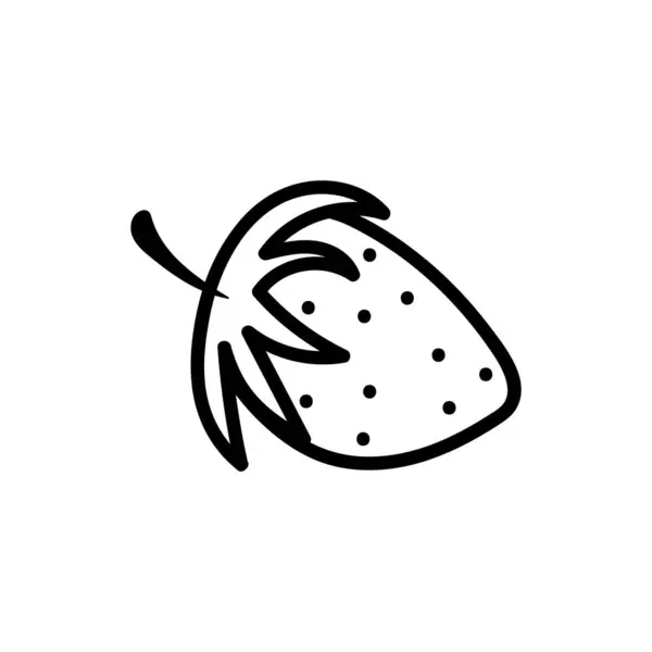 Vector hand drawn Strawberry outline doodle icon. Vector illustration