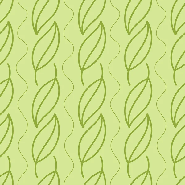Seamless background in nature style green. Vintage Pattern. Geometric ornament. Elements of leaves. Vector illustration. Use for wallpaper, print packaging paper, textiles. Vector illustration