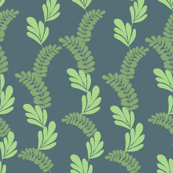 Motif Floral Vectoriel Sans Couture Avec Silhouettes Fougères Texture Botanique — Image vectorielle