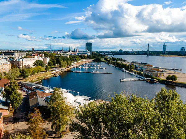 Vista Aérea Del Puerto Riga Adrejosta Mostrando Modernidad Potencial Las —  Fotos de Stock