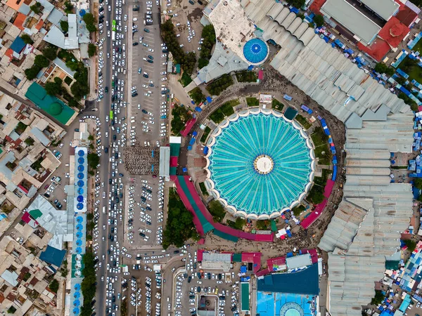 Flygfoto Över Chorsu Marknaden Tasjkent Uzbekistan — Stockfoto