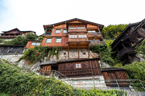 Casa Madeira Alpina Tradicional Beleza Rústica — Fotografia de Stock