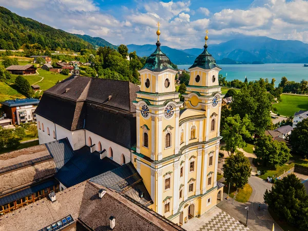 The Historic St. Michael\'s Church. Iconic Wedding Site from The Sound of Music in Mondsee, Upper Austria