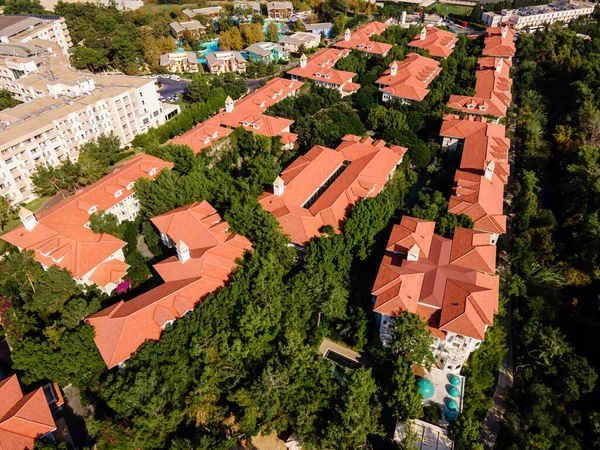Aerial View Luxurious Tropical Hotel Resort Showcasing Grandeur Hotel Complex — Stock Photo, Image