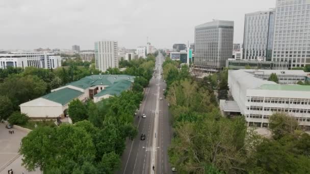 Luftaufnahme Hauptstraße Von Taschkent Usbekistan — Stockvideo