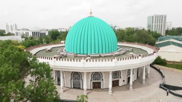 Flygfoto Över Huvudgatan Tasjkent Uzbekistan — Stockvideo