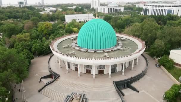 Widok Lotu Ptaka Muzeum Amira Timura Taszkencie Uzbekistan — Wideo stockowe