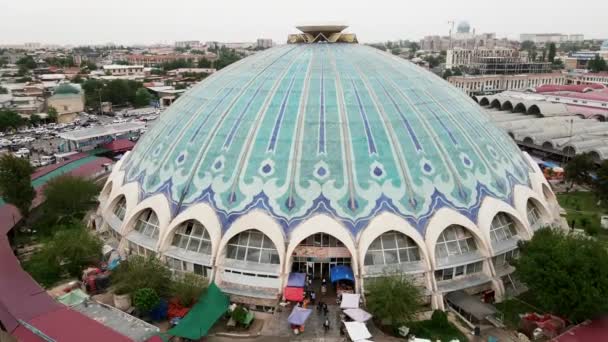 Vedere Aeriană Pieței Chorsu Din Tașkent Uzbekistan — Videoclip de stoc