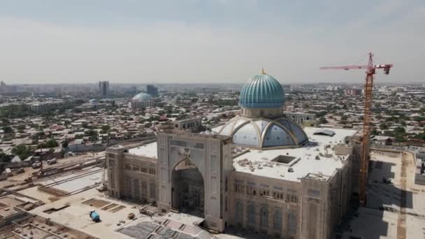 Letecký Pohled Mešitu Khazrati Imam Taškentu Uzbekistán Hazrati Imam Komplex — Stock video