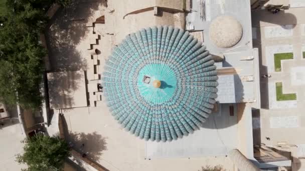 Samarkand Uzbekistán Letecký Pohled Gur Amir Mauzoleum Asijského Dobyvatele Timur — Stock video
