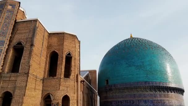 Самарканд Узбекистан Вид Воздуха Мечеть Биби Ханым Главное Место Поклонения — стоковое видео
