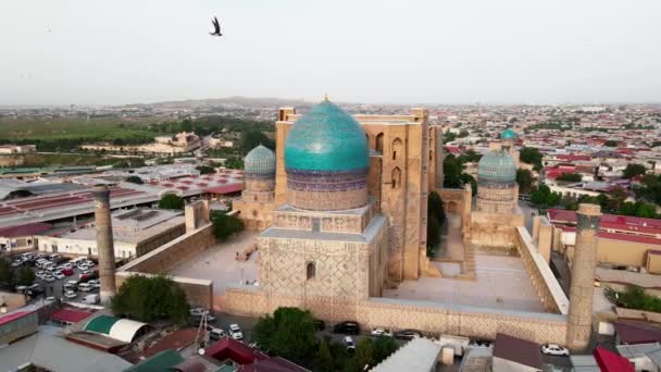 Самарканд Узбекистан Вид Мечеть Бібі Ханім Головне Місце Поклоніння Присвячене — стокове відео
