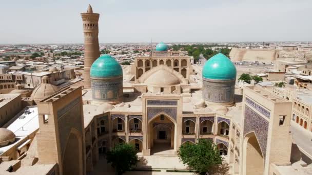 Boukhara Ouzbékistan Vue Aérienne Mosquée Poi Kalan Arche Citadelle Boukhara — Video