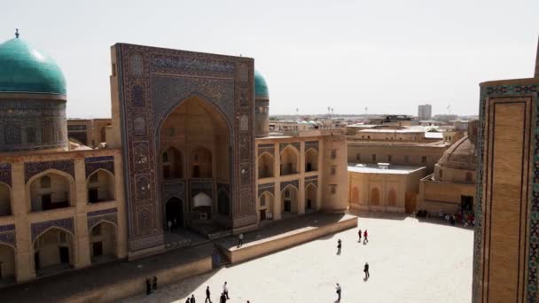 Бухара Узбекистан Вид Повітря Мечеть Поу Калан Цитадель Ковчег Бухара — стокове відео