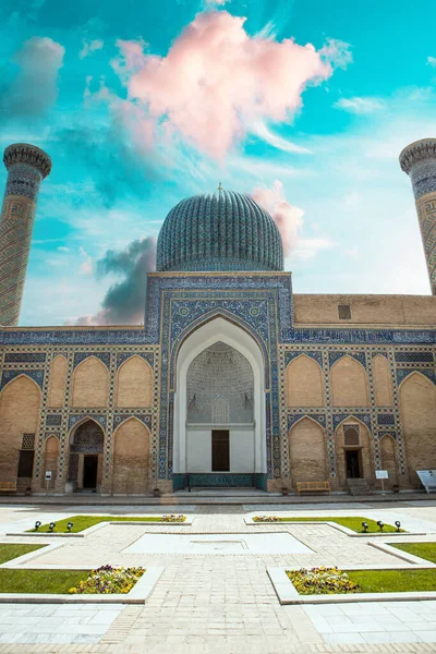 Gur Amir Mausoleum Tomb Asian Conqueror Tamerlane Timur Samarkand Uzbekistan — Stock Photo, Image