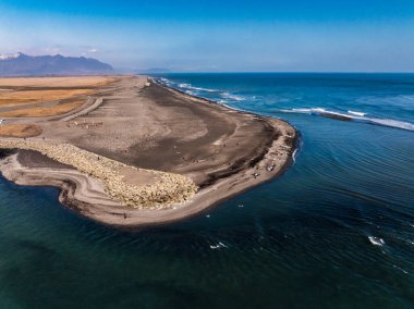 Elmas Sahili, İzlanda Havadan Görünümü Güzel Bir Seyahat Varış Yeri