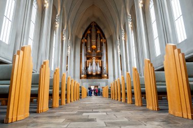 Hallgrimskirkja Kilisesi İçişleri, Reykjavik İzlanda