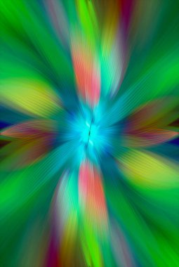 Soyut çok renkli yakınlaştırma efekti arka planı. Dijital olarak oluşturulmuş görüntü. Versicolor ışık ışınları. Renkli radyal bulanıklık, hızlı zumlama hareketi, güneş patlaması ya da yıldız patlaması. Banner Arkaplanı için Kullan