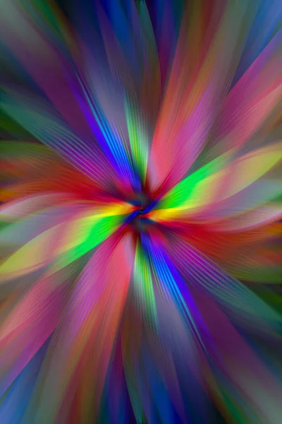 Résumé Fond Effet Zoom Multicolore Image Générée Numériquement Rayons Lumière — Photo