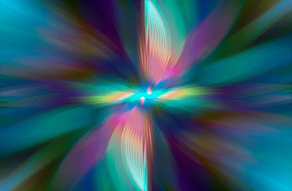 Fondo Abstracto Efecto Zoom Multicolor Imagen Generada Digitalmente Rayos Luz — Foto de Stock