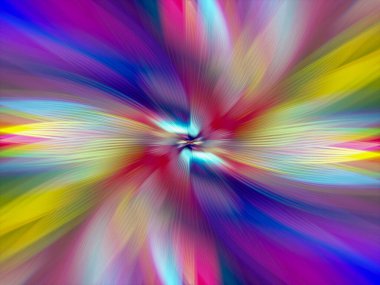 Soyut çok renkli yakınlaştırma efekti arka planı. Dijital olarak oluşturulmuş görüntü. Versicolor ışık ışınları. Renkli radyal bulanıklık, hızlı zumlama hareketi, güneş patlaması ya da yıldız patlaması. Banner Arkaplanı için Kullan