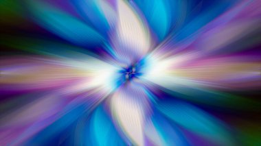 Soyut çok renkli yakınlaştırma efekti arka planı. Dijital olarak oluşturulmuş görüntü. Versicolor ışık ışınları. Renkli radyal bulanıklık, hızlı zumlama hareketi, güneş patlaması ya da yıldız patlaması. Banner Arkaplanı için Kullan