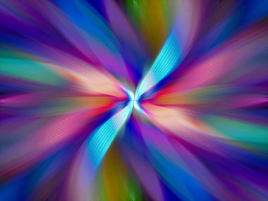 Soyut çok renkli yakınlaştırma efekti arka planı. Dijital olarak oluşturulmuş görüntü. Versicolor ışık ışınları. Renkli radyal bulanıklık, hızlı zumlama hareketi, güneş patlaması ya da yıldız patlaması. Banner Arkaplanı için Kullan