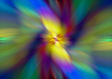 Soyut çok renkli yakınlaştırma efekti arka planı. Dijital olarak oluşturulmuş görüntü. Versicolor ışık ışınları. Renkli radyal bulanıklık, hızlı zumlama hareketi, güneş patlaması ya da yıldız patlaması. Banner Arkaplanı için Kullan