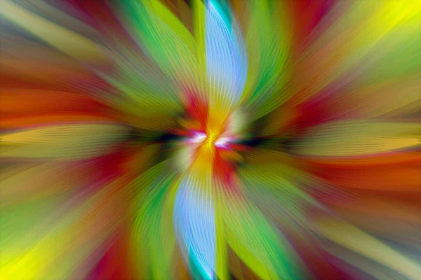 Abstrakt Flerfärgad Zoom Effekt Bakgrund Digitalt Genererad Bild Strålar Färgstarkt — Stockfoto