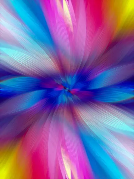 Fondo Abstracto Efecto Zoom Multicolor Imagen Generada Digitalmente Rayos Luz — Foto de Stock