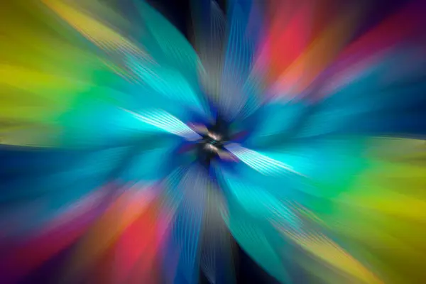 抽象的な多色ズーム効果背景 デジタル生成された画像 コロニアルライト カラフルなラジアルブラー 高速ズームモーション 日焼け スターバースト バナーバックグラウンドの使用 — ストック写真